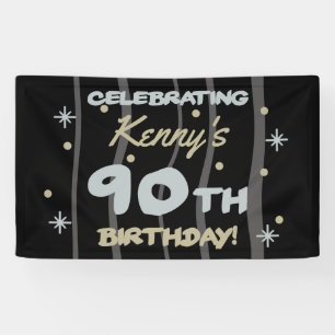 90th Birthday Party Add Your Name Banner