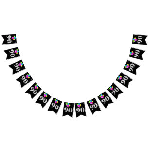 90th birthday party balloons bunting