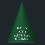90th Birthday Party Celebration Green Adult Party Hat<br><div class="desc">Green,  modern,  celebration,  90th Birthday party hats.</div>