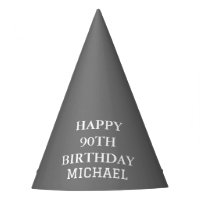 90th Birthday Party Celebration Grey Adult