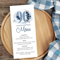 90th Birthday Party Fully Editable Flat Menu