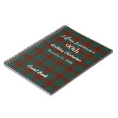 90th Birthday Party Guest Book Red & Green Plaid   (Left Side)