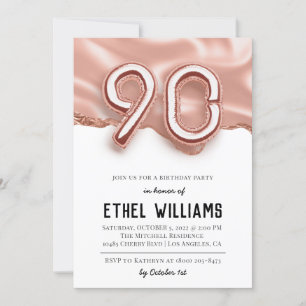 90th Birthday Party Invitation