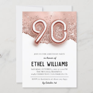 90th Birthday Party Invitation
