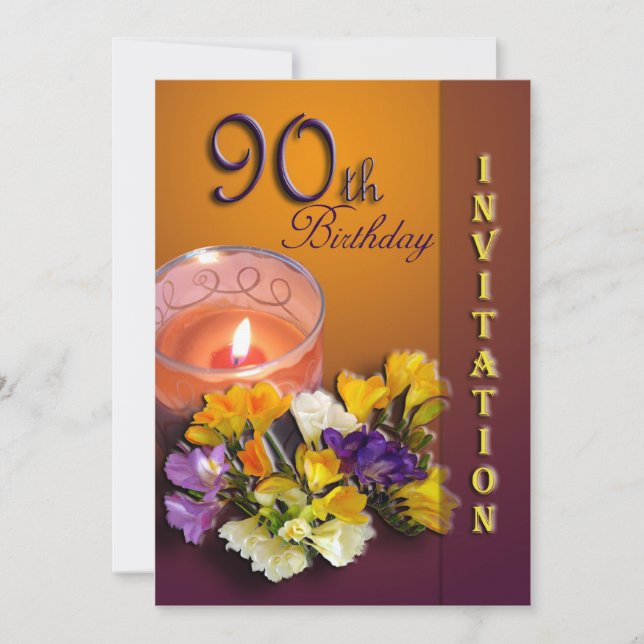 90th birthday party invitation (Front)