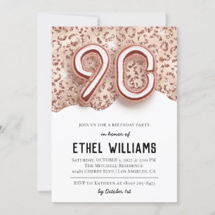 90th Birthday Party Invitation