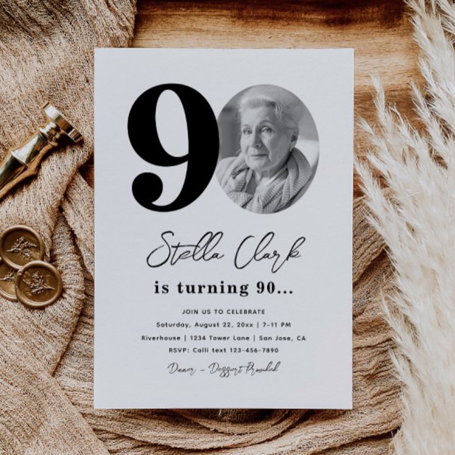 90th Birthday Party Invitation | 90th Birthday (Creator Uploaded)