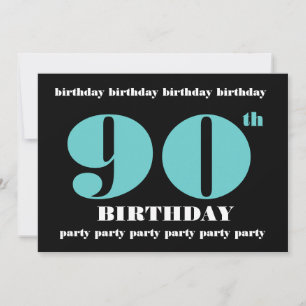 90th Birthday Party Invitation Template