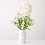 90th Birthday Party Luxe Gold Rose Floral Ivory Balloon<br><div class="desc">Elegant rose gold floral 90th birthday balloon features pretty script calligraphy surrounded by a luxe gold rose wreath. The roses look beautiful with the soft ivory white background. You can actually change the background colour to any colour. All of the text can be edited. This item is part of the...</div>