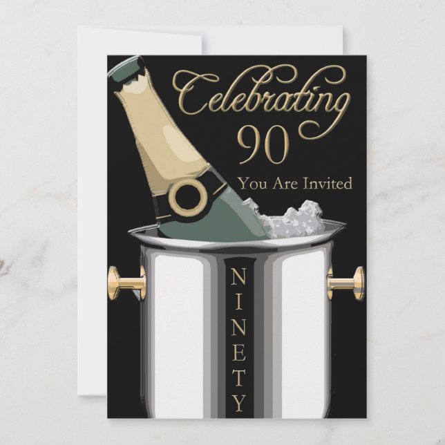 90th Birthday Party Personalised Invitation (Front)