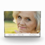 90th birthday photo grandmother<br><div class="desc">Template for Your own photo.  A great 90th birthday gift or keepsake for for her.  Easy to use templates for your photo and text.  Black modern letters and the text: Hello 90.  Template for a name and a date. Black letters.</div>