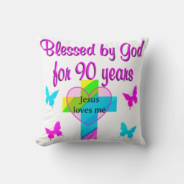 90TH BIRTHDAY PRAYER CUSHION (Front)
