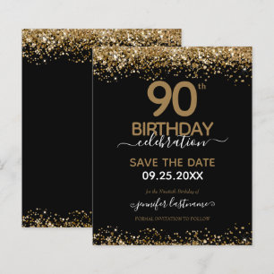 90th Birthday Save the Date Budget Invitation