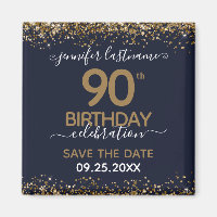 90th Birthday Save the Date Magnet