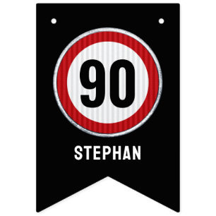 90th Birthday Speed Limit Sign CUSTOM AGE & NAME