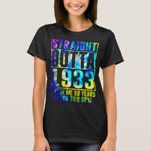 90th Birthday  Straight Outta 1933 90 Year Old T-Shirt