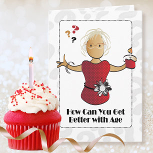 90th Birthday Sweet Cute Ethnic Fun Cartoon   Card