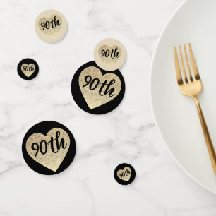 90th birthday table confetti