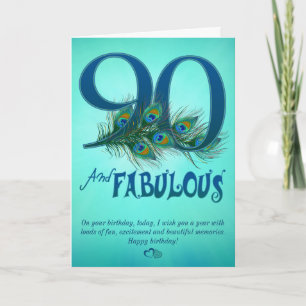 90th Birthday template Cards