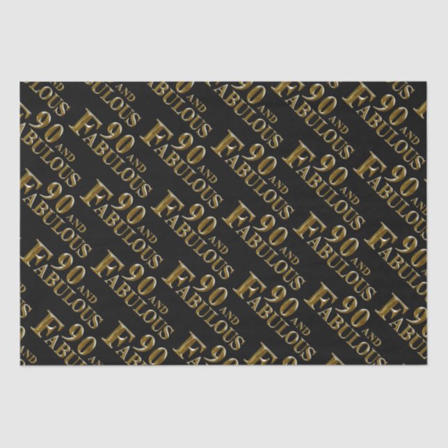 90th Birthday  Tissue Paper (Front)