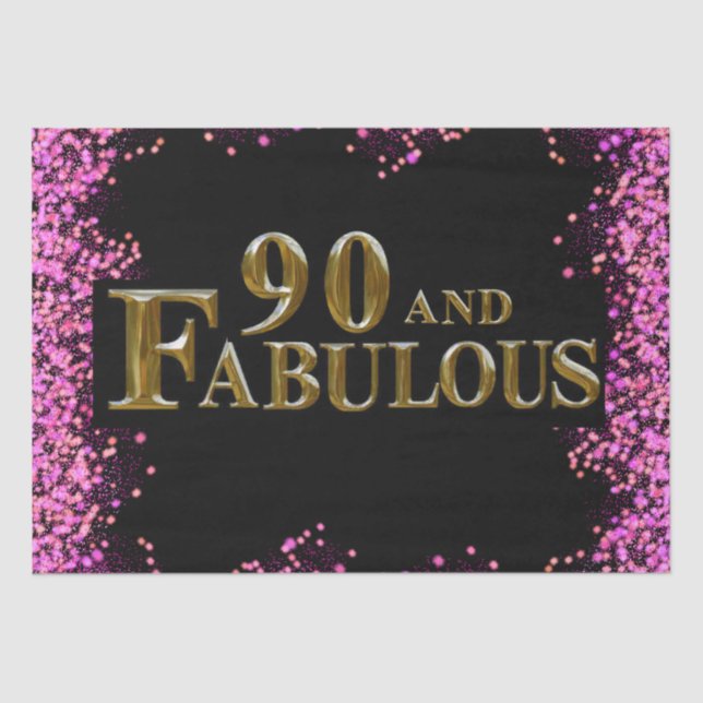 90th Birthday  Tissue Paper (Front)