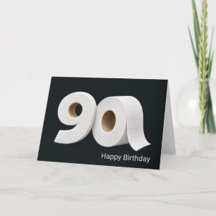 90th Birthday Toilet Paper Roll Card