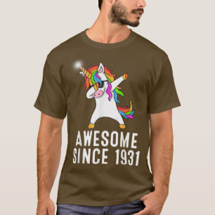 90th birthday, unicorn dab, Awesome since 1931  T-Shirt