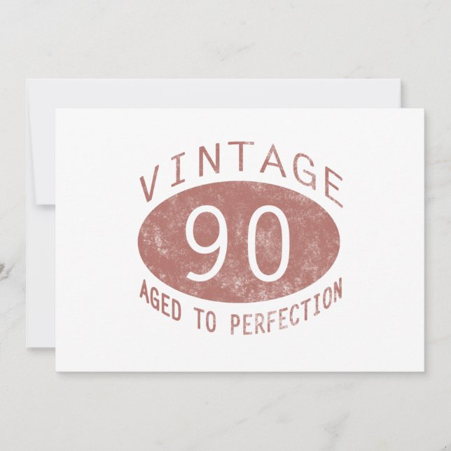 90th Birthday Vintage Humour Card (Front)