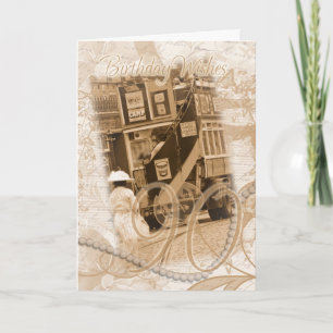 90th Birthday - Vintage, Nostalgia, Retro Birthday Card