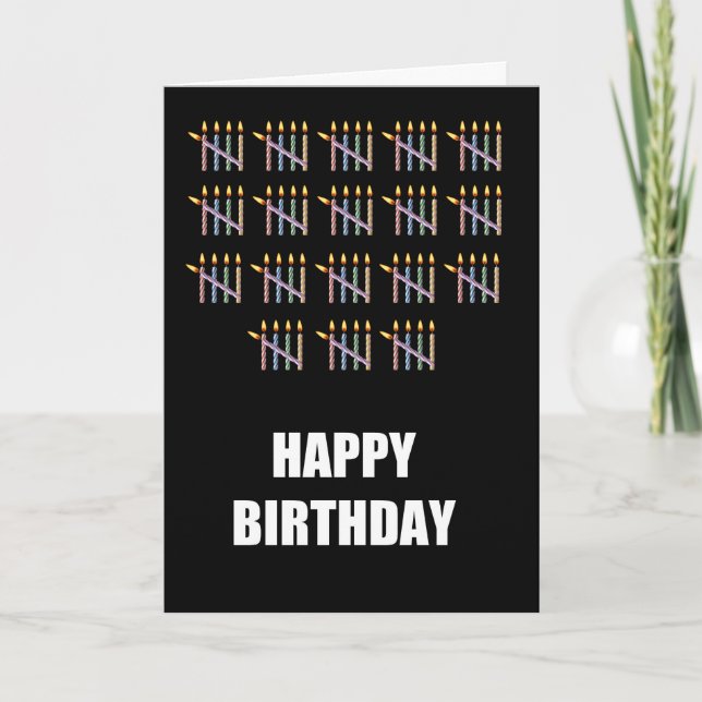 90th Birthday with Candles Card (Front)
