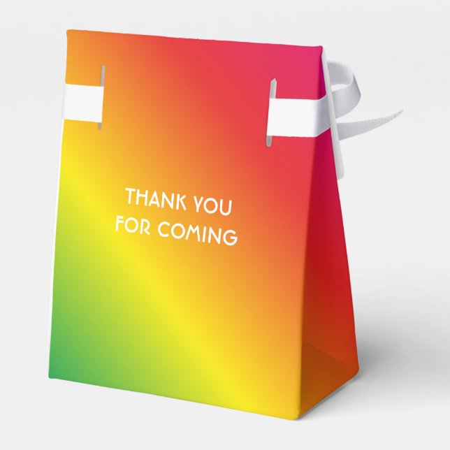 90th Birthday Worlds Best Fabulous Rainbow Favour Box (Back Side)