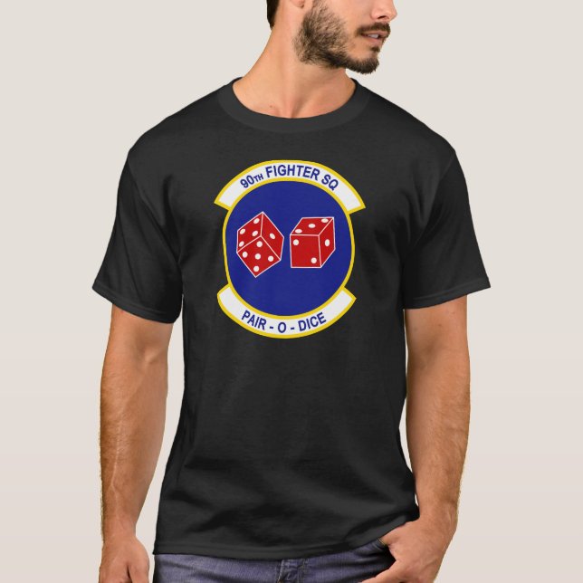 90th Fighter Squadron - Pair - O - Dice T-Shirt (Front)