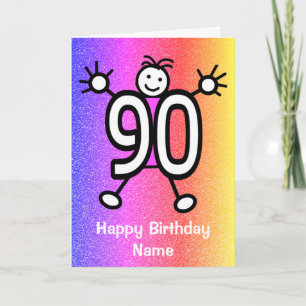 90th Happy Birthday Card