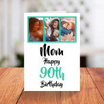 90th happy birthday Mum photo collage Card<br><div class="desc">🌶️ Put a smile on a face with this awesome 90th birthday Mum photo collage card. - Simply click to personalise this design 🔥 My promises - This design is unique and is designed with you in mind 🙏 Thank you for supporting my small business - If you would like...</div>