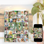 90th or Any Age Photo Collage Big Birthday Card<br><div class="desc">Photo template big birthday card which you can customise for any age and add up to 40 different photos. The sample is for a 90th Birthday which you can edit and you can also personalise the message inside and record the year on the back. The photo template is ready for...</div>