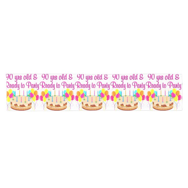 90TH PARTY GIRL SHORT TABLE RUNNER (Horizontal)