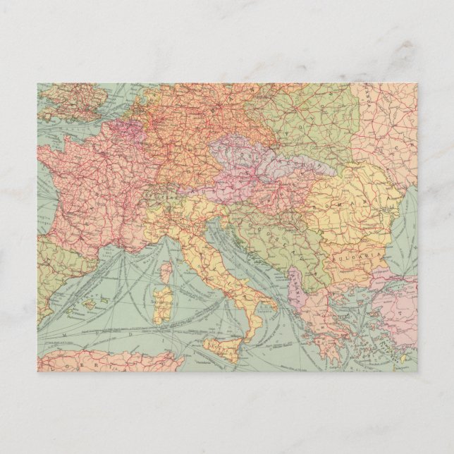 910 Lines of Communication, Central Europe Postcard (Front)