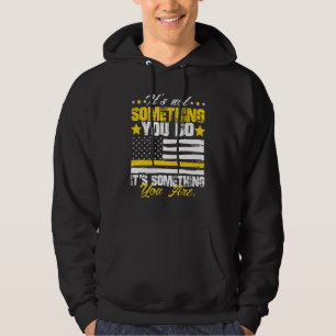 911 American Flag Dispatch er USA Thin Gold Line O Hoodie