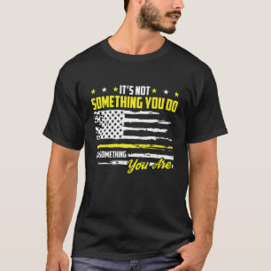 911 American Flag Dispatch-er USA Thin Gold Line O T-Shirt