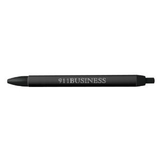 911 BUSINESS Black White Personalised Custom Name Ink Pen