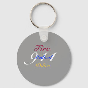 911 Dispatch Centre Key Ring