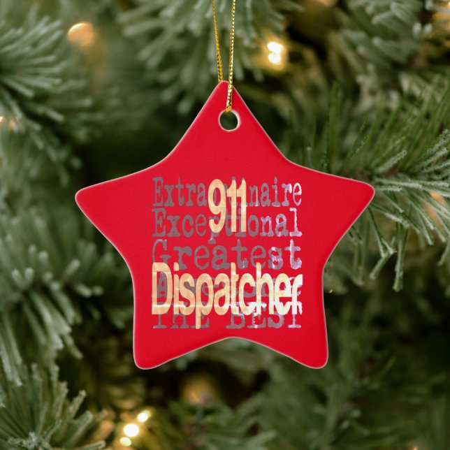 911 Dispatcher Extraordinaire Ceramic Tree Decoration (Tree)