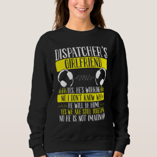 911 Dispatcher Girlfriend Gold Line Flag Emergency Sweatshirt