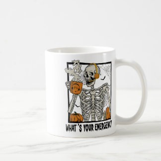 911 Dispatcher Halloween Skeleton What Your Emerge Coffee Mug