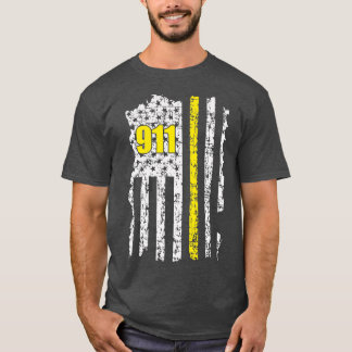 911 Dispatcher Operator American Flag 911 Operator T-Shirt