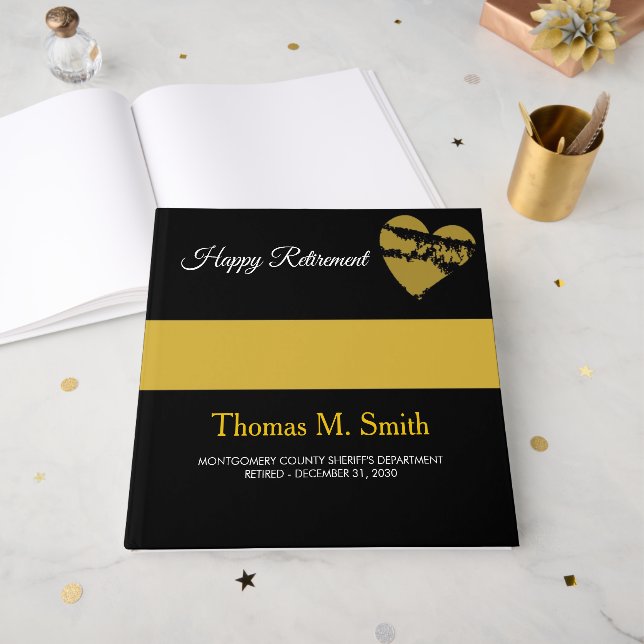 911 Dispatcher Retirement Guest Book (Front Open)