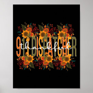 911 Dispatcher Thanksgiving 911 Operator Poster