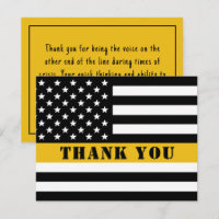 911 Dispatcher Thin Gold Line Flag Appreciation