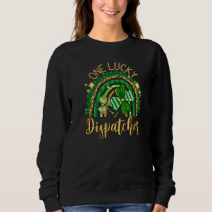 911 Dispatcher  Thin Gold Line St Patricks Day Sweatshirt