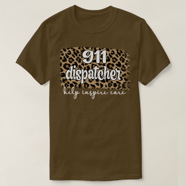 911 Dispatcher Thin Yellow Line Emergency Operator T-Shirt (Design Front)